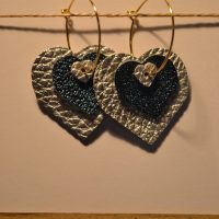 boucles d'oreilles cuir fait main à collonges la rouge artisanat