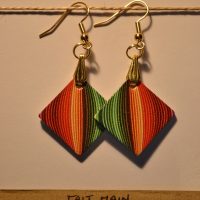 boucles d'oreilles cuir fait main à collonges la rouge artisanat