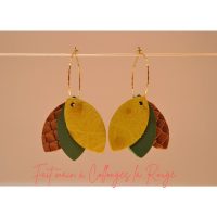 boucles d'oreilles cuir artisanales