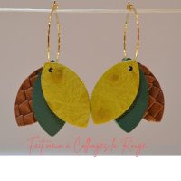 boucles d'oreilles cuir fabrication artisanale française