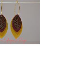 boucles d'oreilles cuir fabrication artisanale française