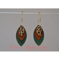 boucles d'oreilles cuir fabrication artisanale française