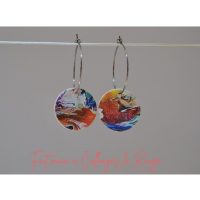 boucles d'oreilles cuir fabrication artisanale française