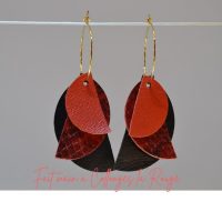 boucles d'oreilles cuir fabrication artisanale française