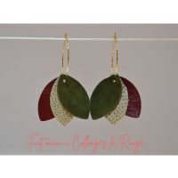 boucles d'oreilles cuir fabrication artisanale française