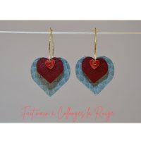 boucles d'oreilles cuir fabrication artisanale française