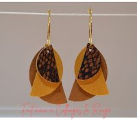boucles d'oreilles cuir fabrication artisanale française
