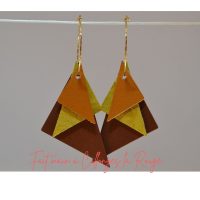 boucles d'oreilles cuir fabrication artisanale française