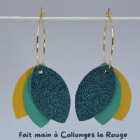 boucles d'oreilles en cuir fabrication artisanale